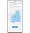 Bouton Paramètres entouré d'un cadre bleu dans l'application SmartThings