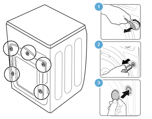 Retirez les vis de sécurité.