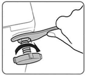 Serrez l’écrou de blocage