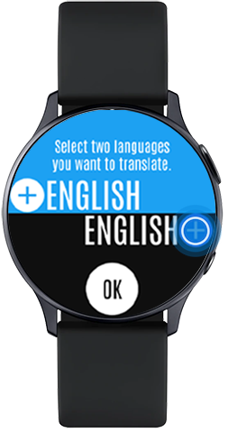 Image décrivant comment ajouter la langue dans laquelle traduire sur Watch Translator
