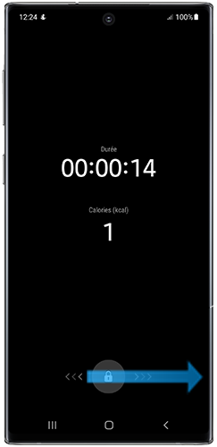 Déverrouiller l'écran durant votre entraînement Samsung Health