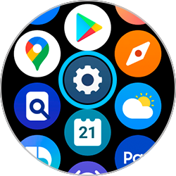 Sélection des paramètres d'une Galaxy Watch