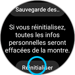 Réinitialisation d'une Galaxy Watch