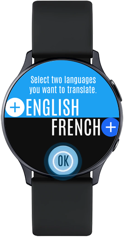 Image décrivant comment ajouter la langue dans laquelle traduire sur Watch Translator