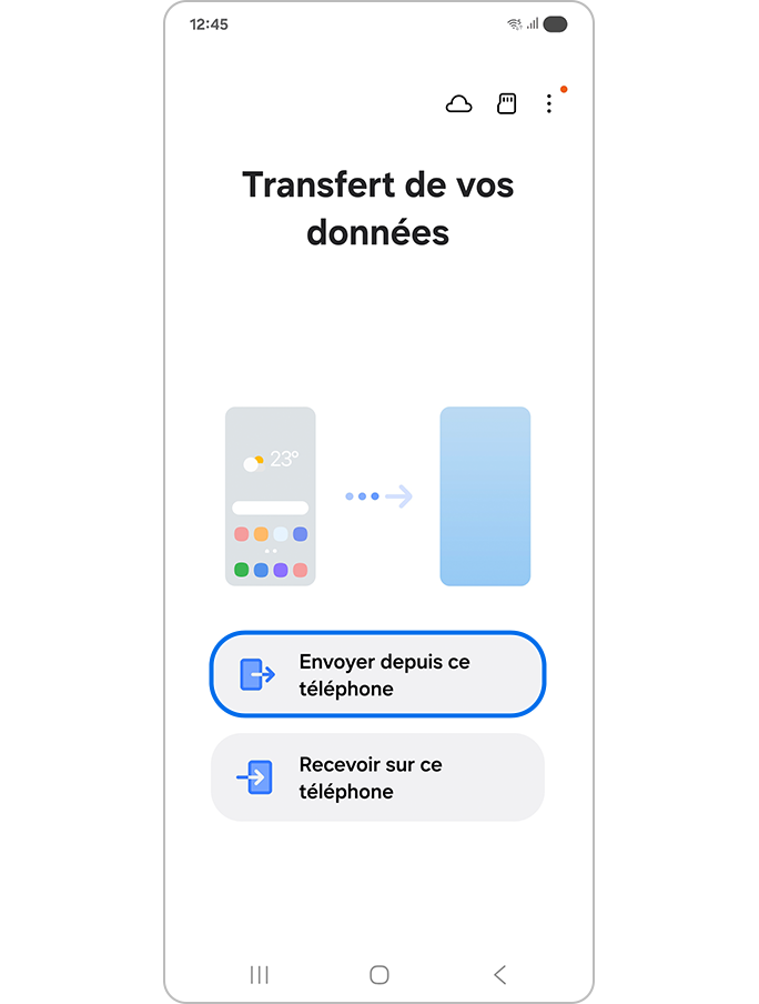 Envoyer des données avec un câble USB