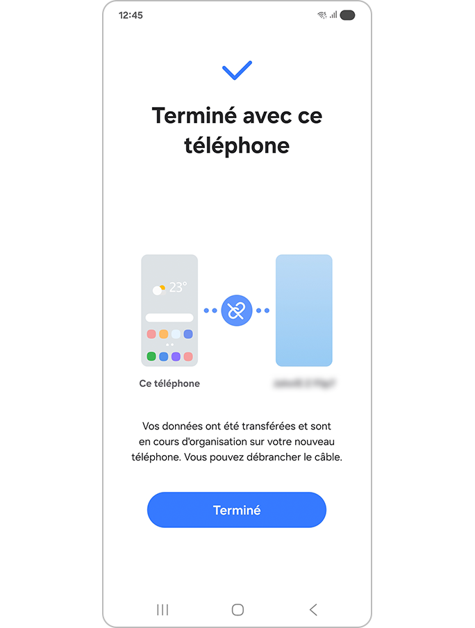 L'envoi est terminé