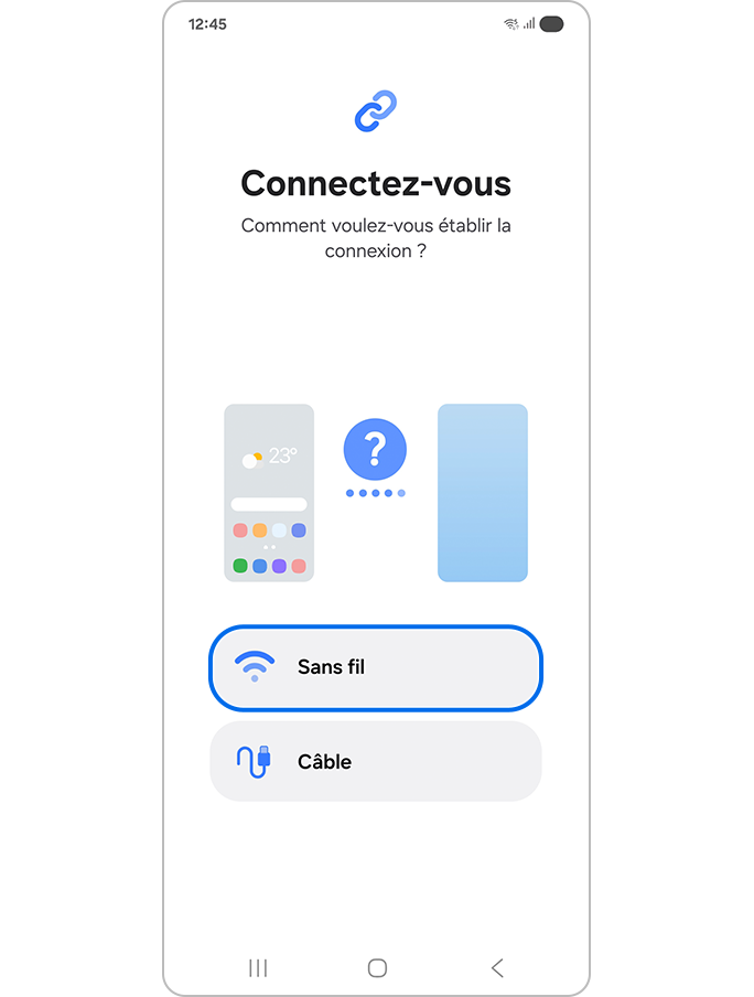 Sélectionner la connexion Sans fil