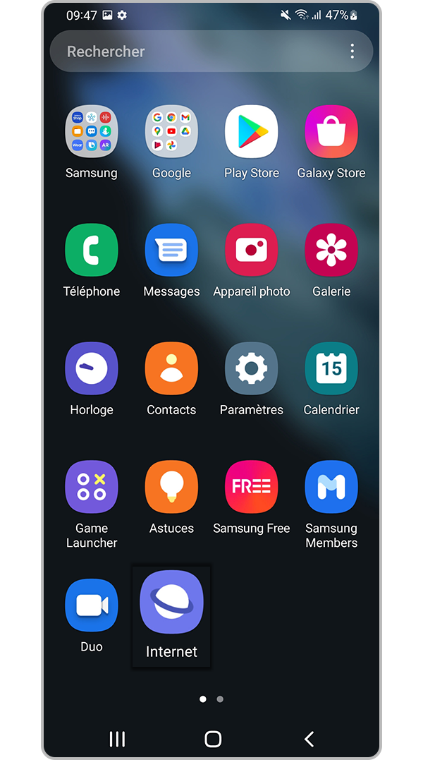 Ouvrez l’application Samsung