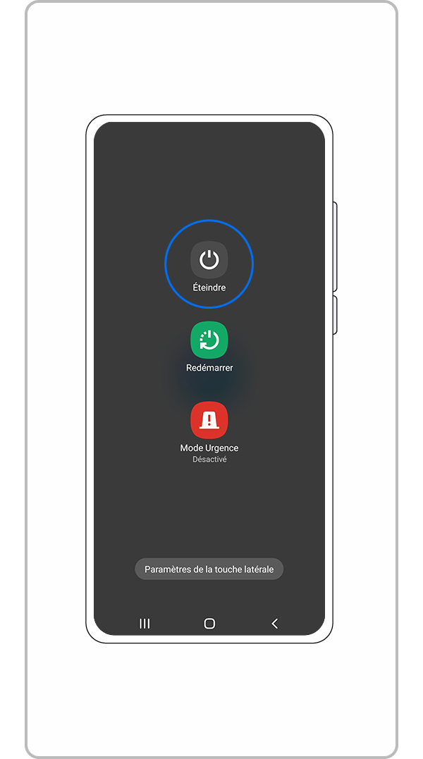Sélectionnez Éteindre