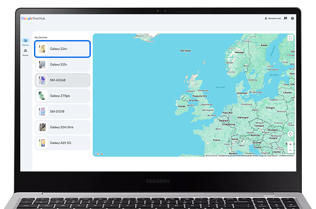 Image montrant une carte de l'Europe et un modèle de smartphone en surbrillance