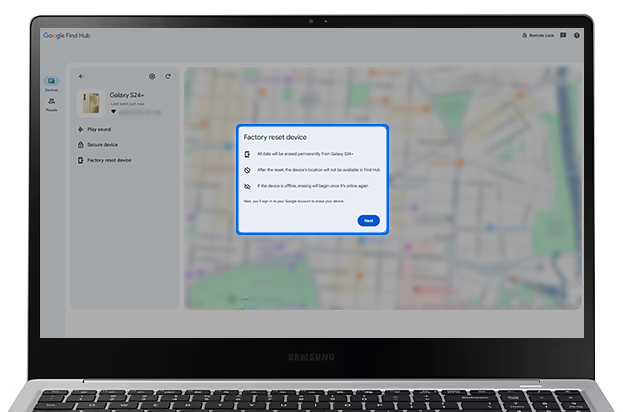 Image montrant les instructions importantes à tenir en compte avant d'effacer toutes les données