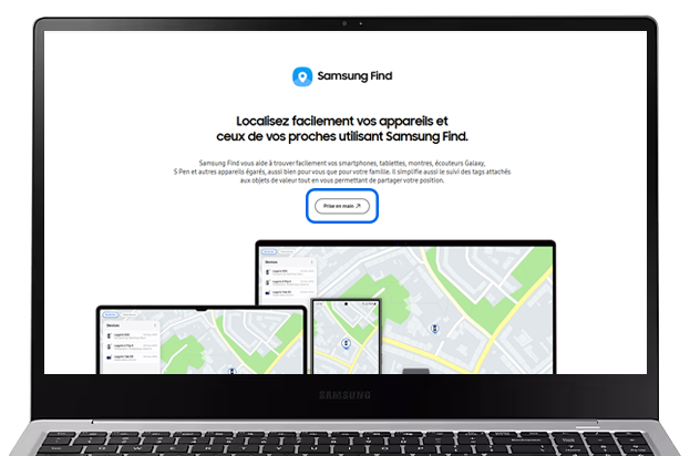 Appuyer sur Prise en main