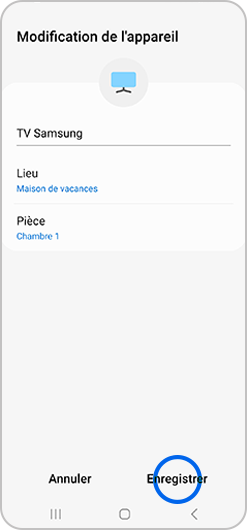 Validation de la modification d’un appareil sur l’application SmartThings