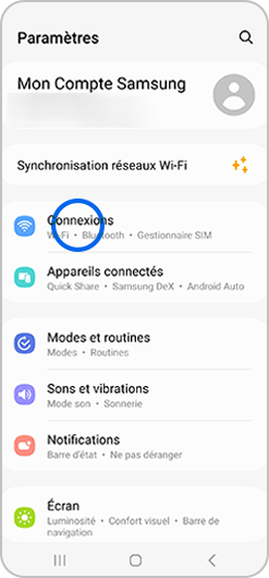 Étape 2. Sélectionner Connexions dans les paramètres