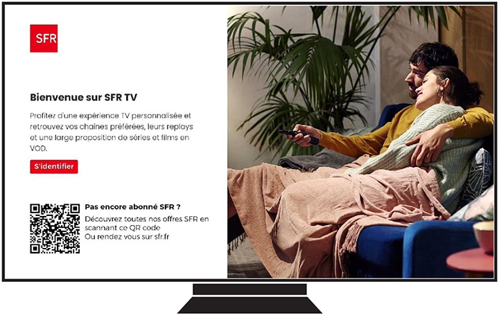 Page d'acceuil de SFR tv app