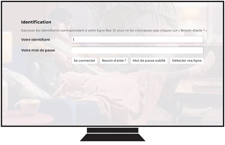 Page d'acceuil de SFR tv app