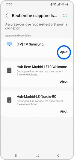 Ajout d'un téléviseur Samsung sur l'application SmartThings