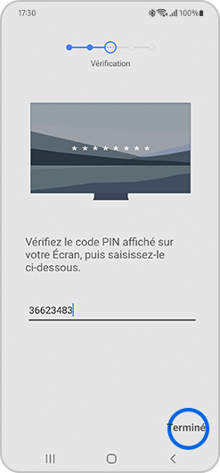 Vérification du code PIN de connexion d'un téléviseur Samsung sur l'application SmartThings