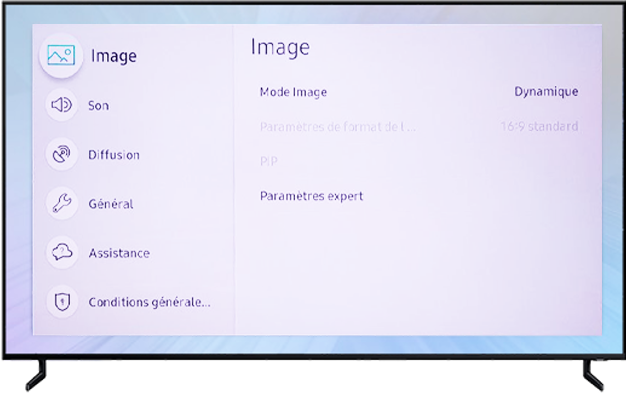 Modifier les paramètres d'image de ma TV Samsung