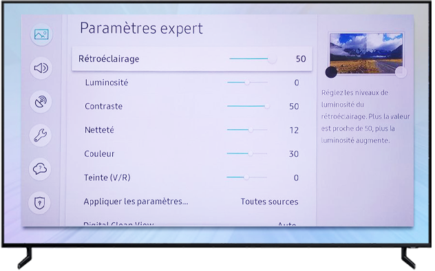 Modifier les Paramètres Expert de ma TV Samsung