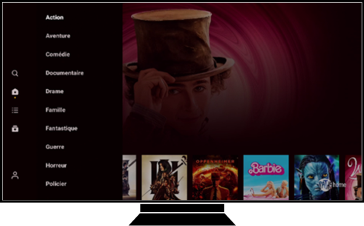 Aperçu de la page de d'accueil de Pathé Home