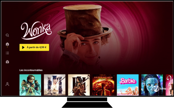 Aperçu de la page de d'accueil de Pathé Home