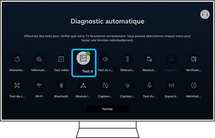 Sélectionner Test de l’image