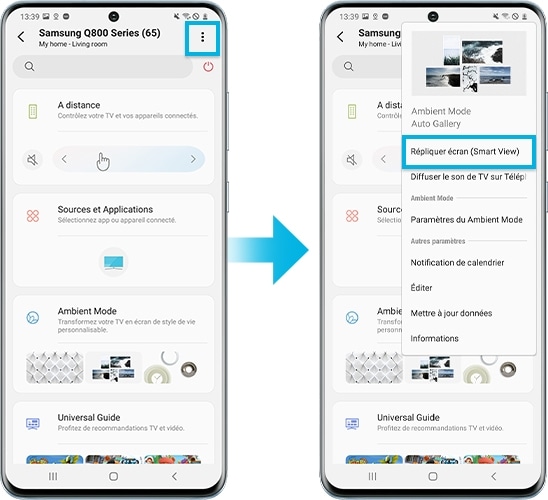 Mise en miroir à l’aide de SmartThings étape2