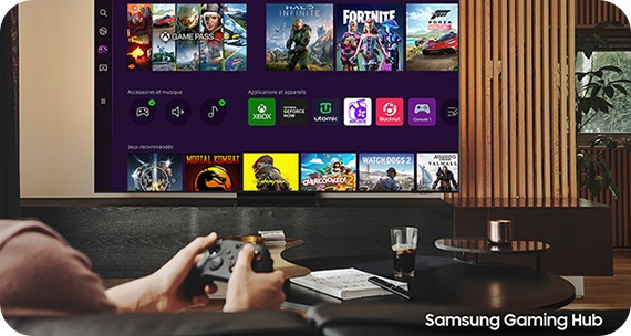 le Gaming Hub Samsung propose un choix d’applications de jeux vidéo en streaming dont Xbox