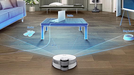 Nettoyage intelligent avec reconnaissance d'objets par <br>IA