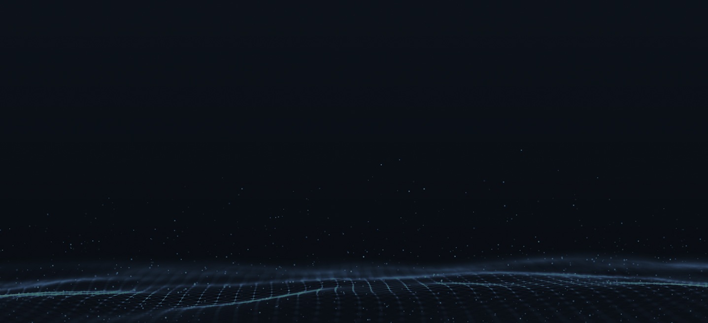 A black background image with thin blue curves at the bottom.