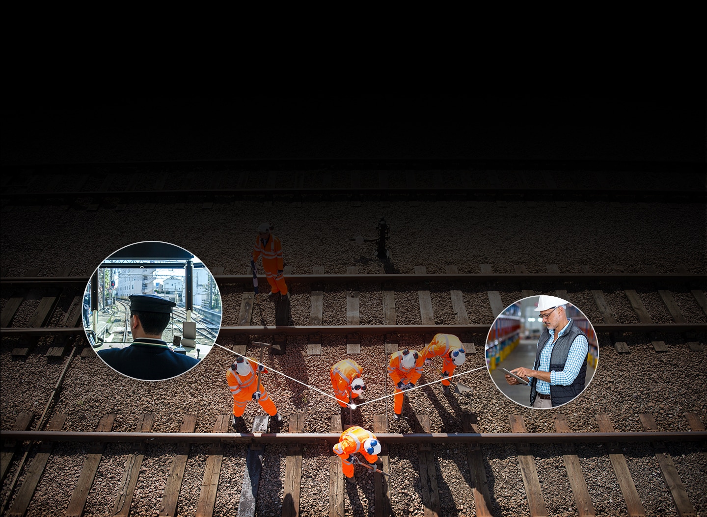 An illustrative image of workers maintaining the railway and the site has been shared with conductors.