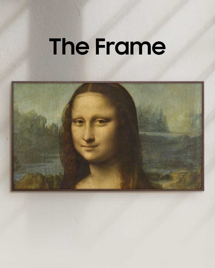 The Frame đang hiển thị Mona Lisa trên màn hình.
