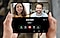 Galaxy Fold3 with an open video call app