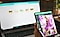 Hands holding Galaxy Fold3 and Galaxy Book on the background