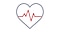 icon including heart beat in heart