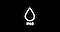 A teardrop icon is displayed as a weatherproof symbol in a black background.
