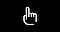A hand with the index finger pointing in front of a black background