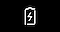A battery icon representing a rechargeable battery is displayed in a black background