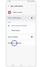 View of “App notifications” screen with “Notification categories” highlighted.
