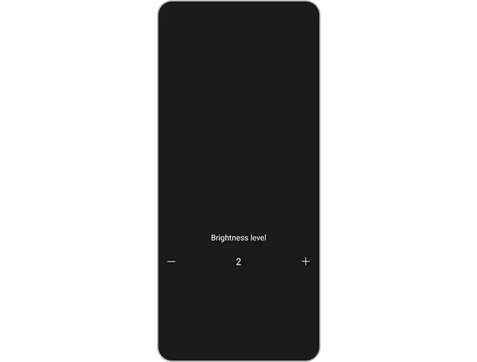 2. samm. „Heleduse taseme“ kuva, kus tasemeks on valitud kaks.