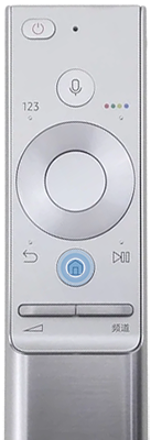 Die Home-Taste der Samsung Smart Remote ist markiert.