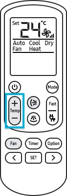 κουμπιά θερμοκρασίας