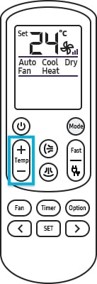 ρυθμίστε τη θερμοκρασία
