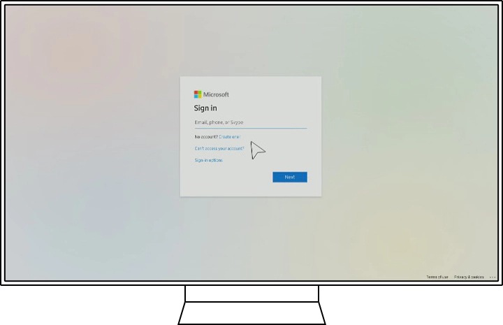 οθόνη εισόδου στο office 365