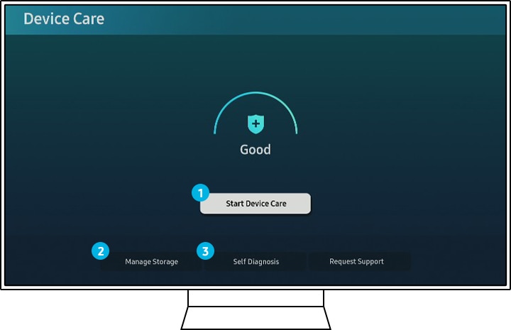 QLED Device Care 主面板