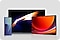 The screens of three Galaxy devices reflect screen savers.