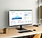 Monitor screen displaying various data.