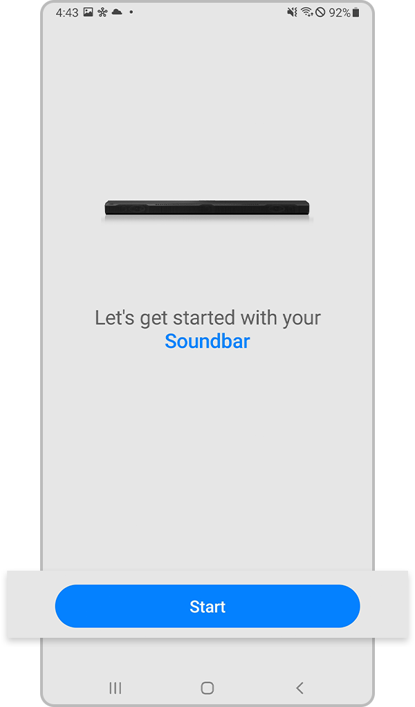 soundbar registration start