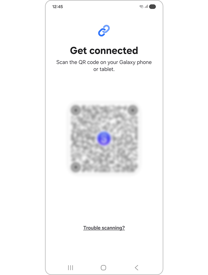 Scanning QR code from new device